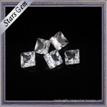 Square Princess Cut Shining Natural White Topaz for Jewelry